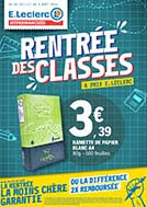 Catalogue E.Leclerc Réunion. Rentrée des Classes (HYPER). Du 9 Juillet Au 4 Août 2024.