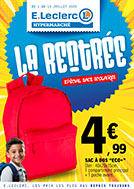 Catalogue E.Leclerc Réunion. La rentrée : spécial sacs scolaires (MAROQUINERIE). Du 1 Juillet Au 13 Juillet 2025.
