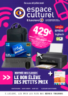 Catalogue E.Leclerc Réunion. Rentrée des classes: le bon élève des petits prix  (ESPACE CULTUREL). Du 14 Juillet Au 26 Juillet 2026.