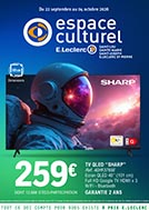 Catalogue E.Leclerc Réunion. La culture pour tous, du plaisir pour chacun (ESPACE CULTUREL). Du 22 Septembre Au 4 Octobre 2026.