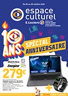 Catalogue E.Leclerc Réunion. 10 ANS SPÉCIAL ANNIVERSAIRE (ESPACE CULTUREL). Du 6 Octobre Au 18 Octobre 2026.