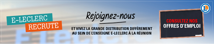 Rejoignez-nous et vivez la grand distribution différement au sein de l'enseigne E-Leclerc à La Réunion